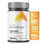 Decode Age Quercetin Supplement, Anti-Allergy Supplement, Supports Energy, Brain and Heart Health, and Immunity, 100mg, 30 Veg Capsules - Fast UK Delivery