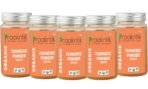 Praakritik Organic Haldi Powder | Pack of 5 | 500 Grams Total | Orignal Organic Turmeric Powder | Healthy, 100% Organic, 100% Natural, 100% Vegetarian - Fast UK Delivery