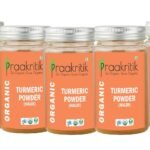 Praakritik Organic Haldi Powder | Pack of 5 | 500 Grams Total | Orignal Organic Turmeric Powder | Healthy, 100% Organic, 100% Natural, 100% Vegetarian - Fast UK Delivery