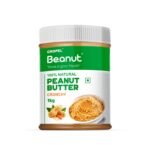 Beanut Natural Crunchy Peanut Butter 1Kg | 30gm Protein | 100% Vegan Peanut Butter, 100% Pure Roasted Peanut | High in Protein Spread, Gluten & Cholesterol Free, Nut Butter - Fast UK Delivery