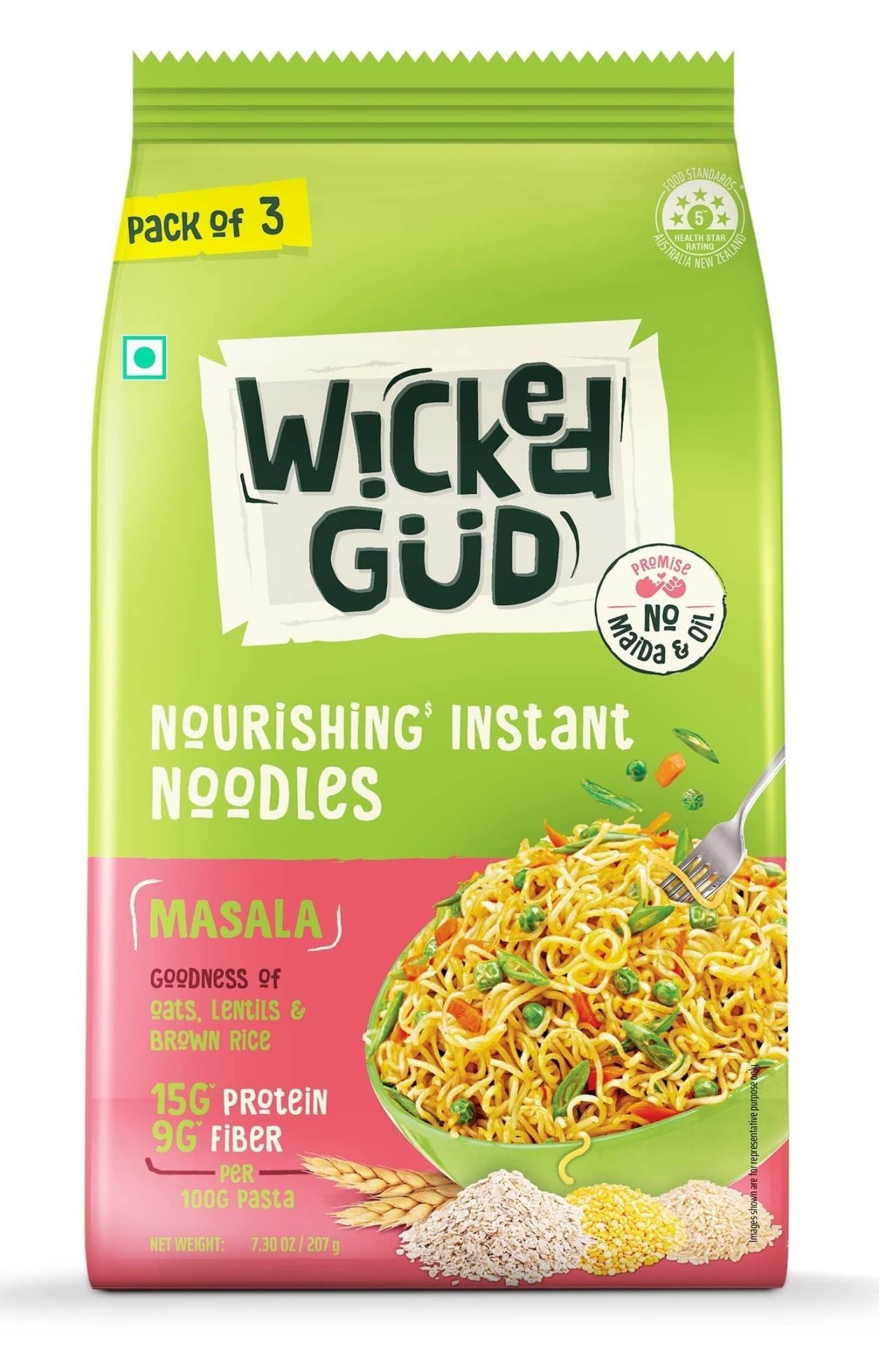 uk71yvljCOKiL-1-1.jpg WickedGud Masala Noodles 207gm - Fast UK Delivery - Image 1