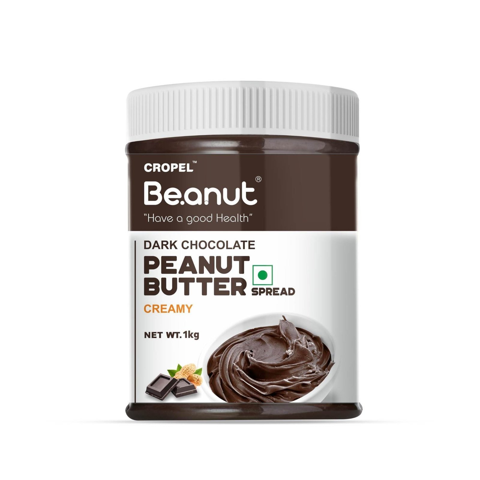 uk71z4SLD0grL-1-1.jpg Beanut Dark Chocolate Creamy Peanut Butter 1kg | 18gm Protein | 100% Vegan Peanut Butter, 100% Pure Roasted Peanut | High in Protein Spread, Gluten & Cholesterol Free, Nut Butter - Fast UK Delivery - Image 1