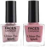 FACESCANADA Ultime Pro Splash Glossy Finish Nail Enamel-Salmon Pink 126 (8Ml) & Ultime Pro Splash Glossy Nail Enamel-Periwinkle 151 (8Ml) - Fast UK Delivery