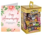 Swad Anniversary Gift with Card (Swad Mixed Candy 125 Gift Box & 1 Greeting card) - Fast UK Delivery