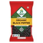 24 Mantra Organic Black Pepper - 100gms | Pack of 1 | Chemical Free & Pesticides Free | Unadulterated | Rich Flavour - Fast UK Delivery