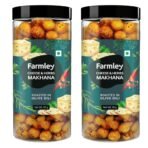 Farmley Roasted Cheese & Herbs Makhana- Roasted In Olive Oil 166 gram (Pack of 2, Each 83g) - Fast UK Delivery