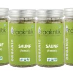 Praakritik Organic Saunf | Organic Fennel Seeds | 100% Natural & Vegetarian | Rich in Vitamin C | Healthy And Energetic | No Added Preservatives & Colors | Pack of 4 | 100 Grams Each - Fast UK Delivery