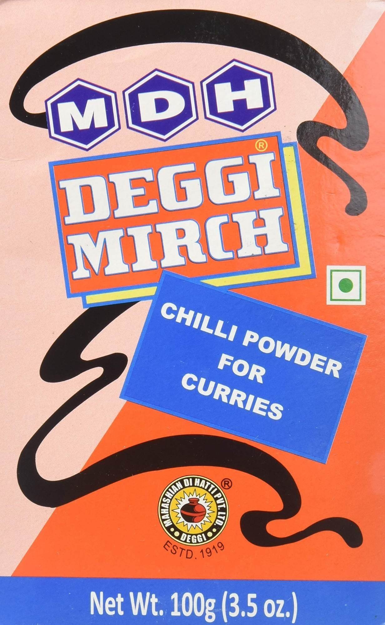 uk813dTbWmjUL-1-1.jpg MDH Deggi Chilli Powder, 100 gm/110 gm ( Weight May Vary ) - Fast UK Delivery - Image 1