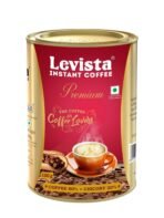 Levista Premium Instant Coffee (Can) (100 Grams) | Premium Blend of 80% Coffee & 20% Chicory| Caffeine Coffee with Rich Bold Flavour for an Energising Experience - Fast UK Delivery