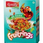 Kwality Fruitrings 375g| Mixed Fruit Flavor-Mango, Strawberry, Orange & Vanilla | Multigrain Breakfast Cereal for Kids | High in Protein & Fiber | Instant Food - Fast UK Delivery