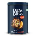 Farmley Dark Choco Orange Date Bites 200g I Dates Barfi Made with Dates, Cocoa Powder, Pista, Cashews, Almonds, Honey, Orange and Pure Ghee I Chocolate Flavoured Healthy Delicious Indian Sweets, No Added Sugar - Fast UK Delivery