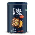 Farmley Dark Choco Orange Date Bites 200g I Dates Barfi Made with Dates, Cocoa Powder, Pista, Cashews, Almonds, Honey, Orange and Pure Ghee I Chocolate Flavoured Healthy Delicious Indian Sweets, No Added Sugar - Fast UK Delivery