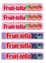 Fruit-Tella Chewy Toffee Sticks Combo ? Strawberry & Blackcurrant Flavours (6 pack ? 32.4g) - Fast UK Delivery