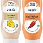 Veeba Salad Dressings Caesar 77% Fat Free, 300g and Veeba Chipotle Southwest Salad Dressing, 300g - Fast UK Delivery