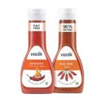 Veeba Sriracha Sauce, 320g with Peri Peri Sauce, 300g - Fast UK Delivery