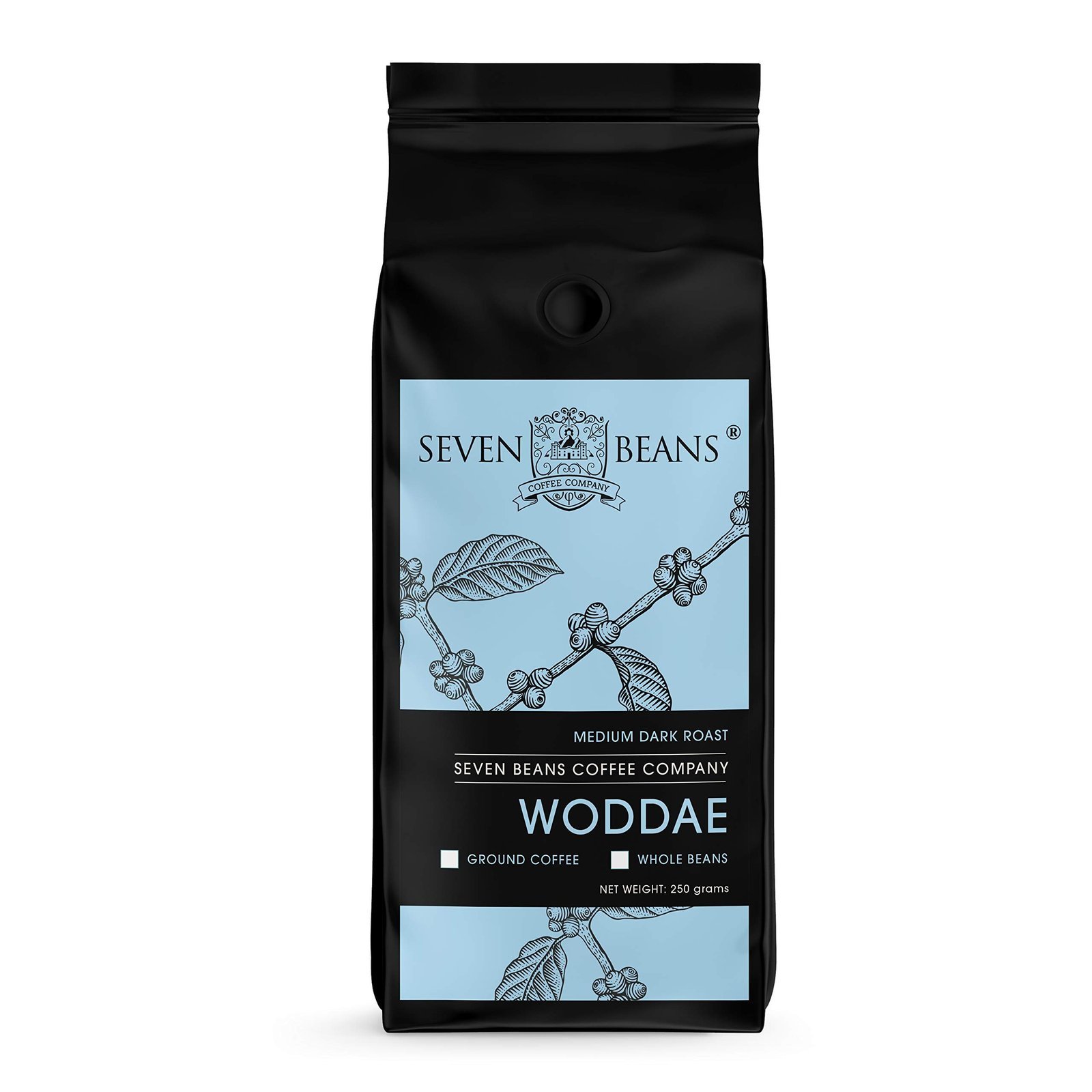 uk817oQnnxTL-1.jpg Seven Beans Coffee Company "Woddae" Strong Coffee 250 gms (Whole Beans) - Fast UK Delivery - Image 1