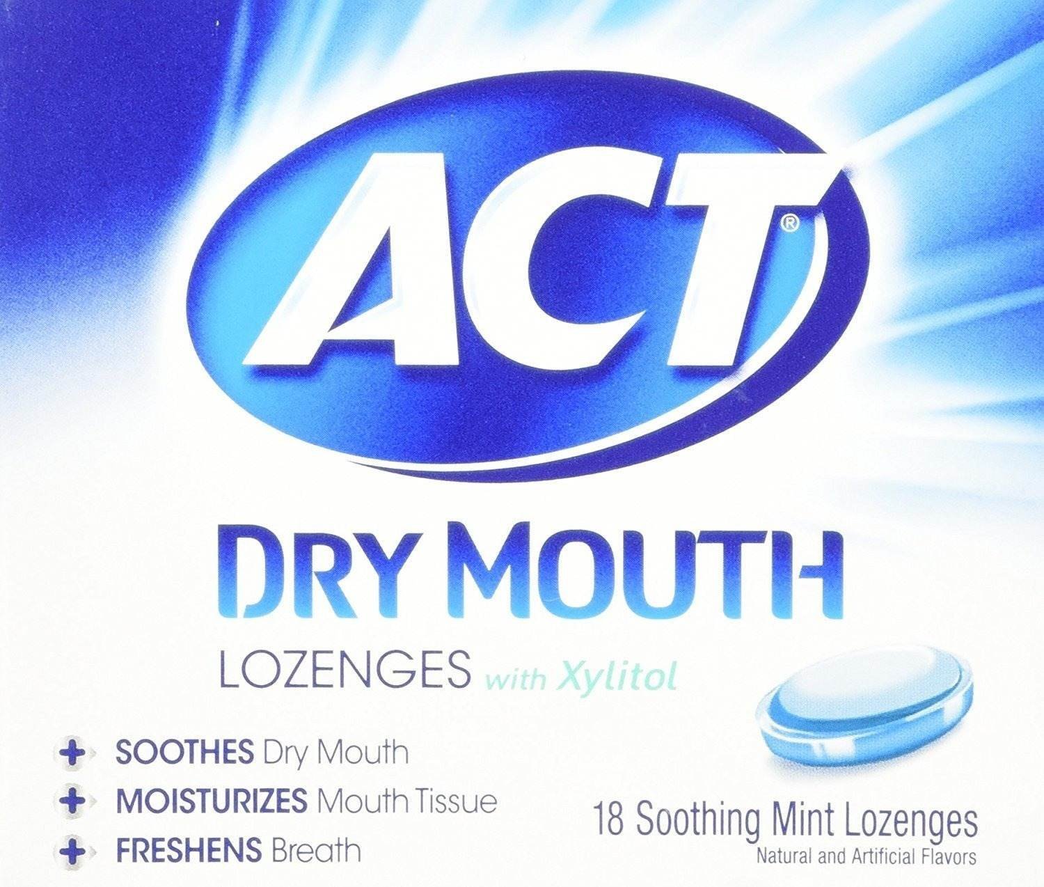 uk817qtV-ATL-1.jpg Act Dry Mouth Mint Lozeng Size 18ct (Pack of 1) - Fast UK Delivery - Image 1