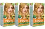 Nisha Cream Blonde Hair Color, 8.1 Golden Blonde, 90ml + 60gm, (Pack of 3) Fast Shipping to USA & Canada