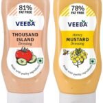 Veeba Thousand Island Dressing, 300g and Veeba Honey Mustard Dressing, 300g - Fast UK Delivery