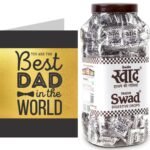 Swad Best Father/Dad Gift with Card (Swad Digestive Candy 200 Jar & 1 Greeting card) - Fast UK Delivery