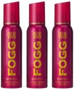 Fogg Essence Perfume Body Spray, Long Lasting No Gas Deodorant for Women, 150ml (Pack of 3) - Fast UK Delivery
