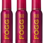 Fogg Essence Perfume Body Spray, Long Lasting No Gas Deodorant for Women, 150ml (Pack of 3) - Fast UK Delivery