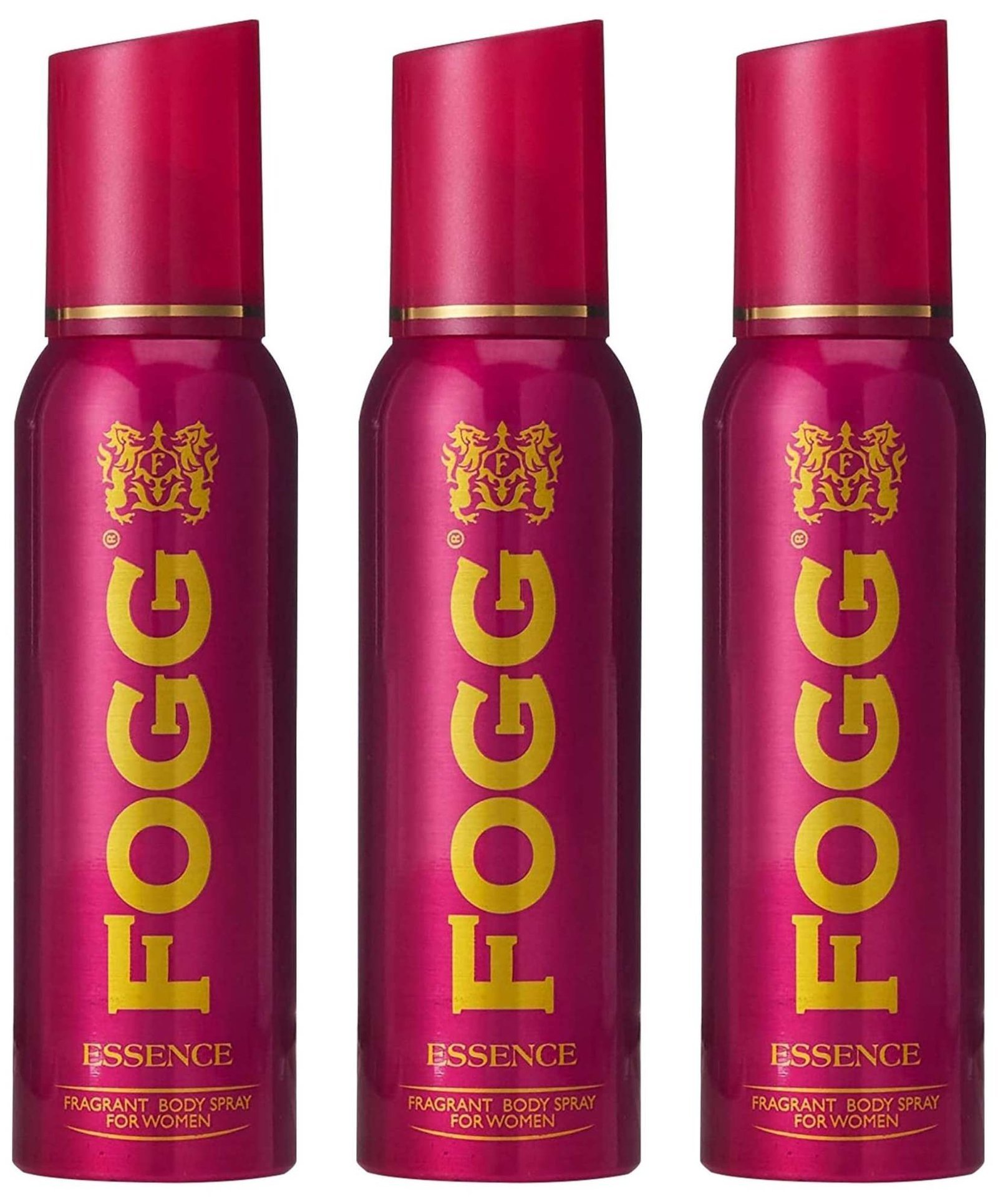 uk81B967-ynL-1.jpg Fogg Essence Perfume Body Spray, Long Lasting No Gas Deodorant for Women, 150ml (Pack of 3) - Fast UK Delivery - Image 1