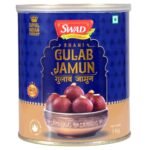 SWAD Shahi Gulab Jamun 1kg Tin | Mouth-Watering Indian Mithai | Ready to Serve | Traditional Indian Sweet | Soft, Spongy, and Perfect for Celebrations & Festivals - Fast UK Delivery