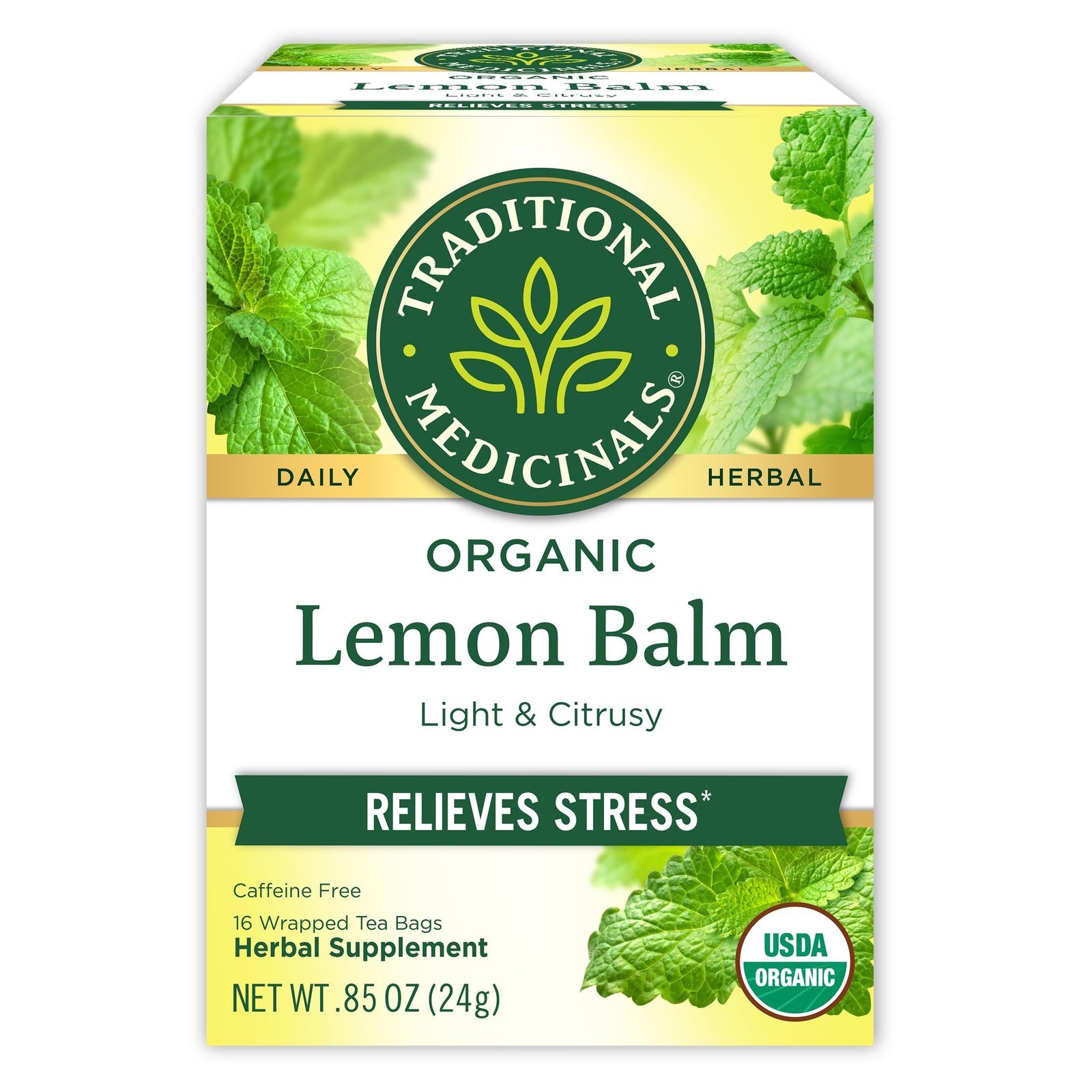 uk81BzPxkT3xL-1.jpg Traditional Medicinals Organic - Lemon Balm - 16 Tea Bags - Fast UK Delivery - Image 1