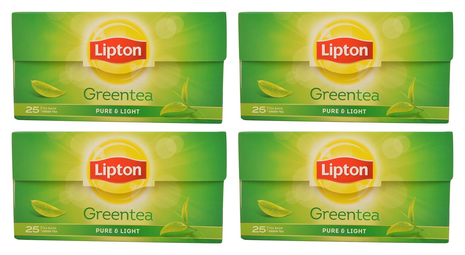 uk81C9-xMSZNL.jpg Lipton Green Tea - Pure and Light, 32.5 Grams, 25 Tea Bags (Pack of 4) - Fast UK Delivery - Image 1