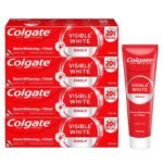 Colgate Visible White Toothpaste 480g (Combo Pack of 4 x 120g) Teeth Whitening Starts in 1 week, Safe on Enamel, Stain Removal Tooth Paste and Minty Flavour for Fresh Breath - Fast UK Delivery