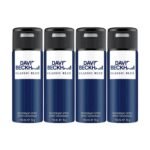 David Beckham Classic Blue Deodorant Spray 150ml (Pack of 4) - Fast UK Delivery