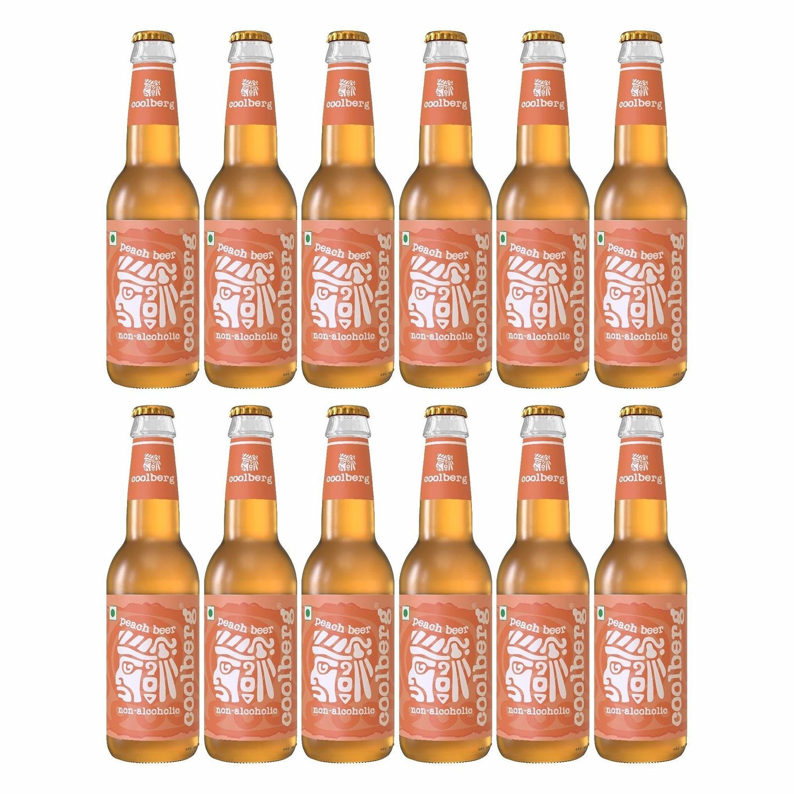 uk81EKQjZDn1L-1-1.jpg Coolberg Peach Non Alcoholic Beer 330ml Glass Bottle - Pack of 12 (330ml x 12) - Fast UK Delivery - Image 1