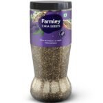 Farmley Chia Seeds 1 Kg, I Seeds for Eating | Seeds for Weight Management | Rich in Calcium, Omega-3, Protein, Fibre, & Non GMO, Reusable Jar (Pack of 1) - Fast UK Delivery