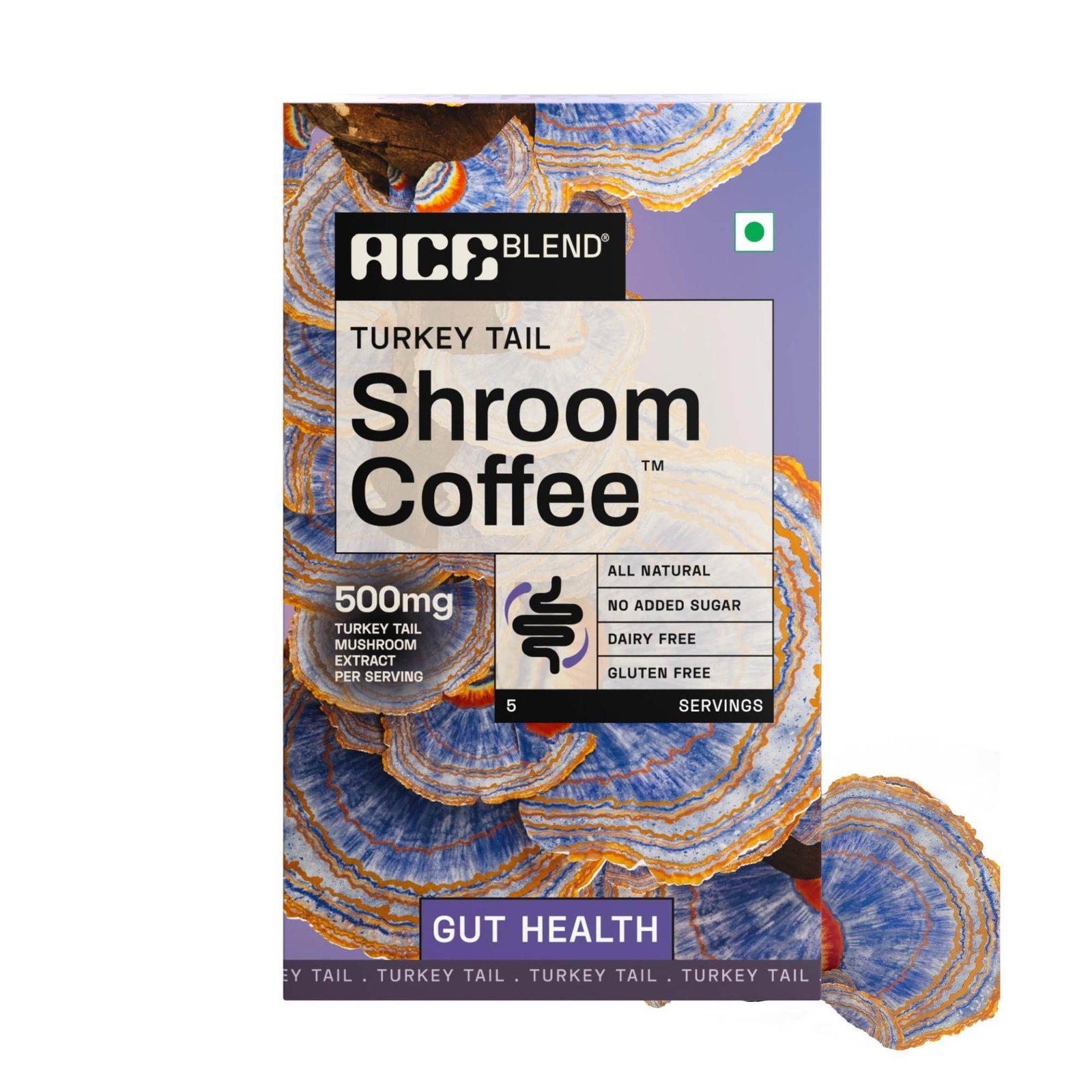 uk81EnsL7OTL-1.jpg Ace Blend Turkey Tail SHROOM COFFEE | 5 Serves | Mushroom Coffee | KSM 66 Ashwagandha | L-Theanine | MCT Powder | Total Gut Health | 100% Arabica | Instant Black Coffee | Keto | Cold & Hot Brew - Fast UK Delivery - Image 1