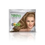 Nisha Cream Hair Color Rich Bright Long Lasting Hair Colouring For Ultra Soft Deep Shine 100% Grey Coverage Conditioning With Natural Herbs Light Blonde (Pack of 6) - Fast UK Delivery