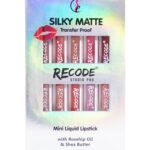 Recode Silky Matte Liquid Lipstick Combo - Smudge-Proof,Transfer-Proof,Long Lasting,Infused with Rosehip & Shea Butter- Perfect for Gifting, Wedding, Special Occasions, Travel Pack of 10 - Fast UK Delivery