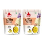 Bambino Instant Badam Treatt Drink Mix 400 Gms Each 200 Gms X Pack of 2 - Fast UK Delivery