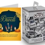 Swad Gift for Happy Diwali Deepawali with Card (Swad Digestive Candy 125 Gift Box & 1 Greeting card) - Fast UK Delivery