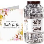 Swad Prospective Bride To Be/engaged Gift with Card (Swad Digestive Candy 200 Jar & 1 Greeting card) - Fast UK Delivery