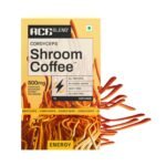Ace Blend Cordyceps SHROOM COFFEE (15 serves) | Mushroom Coffee | Coffee Powder with KSM 66 Ashwagandha, L-Theanine, MCT | Immunity, Energy | 100% Arabica | Instant Coffee Packet | Cold/Hot Brew - Fast UK Delivery