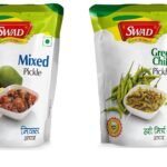 SWAD Delicious and Tangy Pack of 2 Mango, Lemon, Green Chillies, Carrot, Kerda Mixed Pickle/Mixed Achar - 200g| Green Chilli Pickle/Hari Mirchi Achar - 200g Pack of 2 - Fast UK Delivery