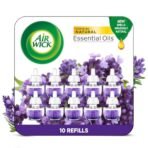Air Wick Plug in Scented Oil 10 Refills, Lavender & Chamomile, Eco Friendly, Essential Oils, Air Freshener - Fast UK Delivery