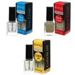 Bonjour Paris Nail Polish Base Coat, Top Coat, Cutical Oil Tranparent Combo - Fast UK Delivery
