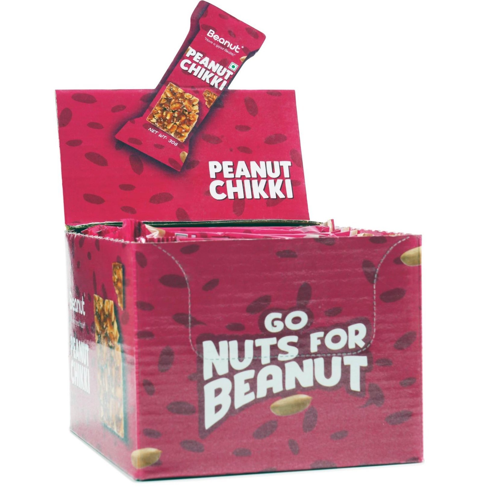 uk81KTiEiwJNL-1-1.jpg Beanut Peanut Chikki - 900gm | No Added Preservatives and Colours | Gajak | Sweets | Pack of 30 - Fast UK Delivery - Image 1