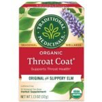 Traditional Medicinals Organic Throat Coat Herbal Tea - Caffeine Free - 16 Bags - HSG-670059 - Fast UK Delivery