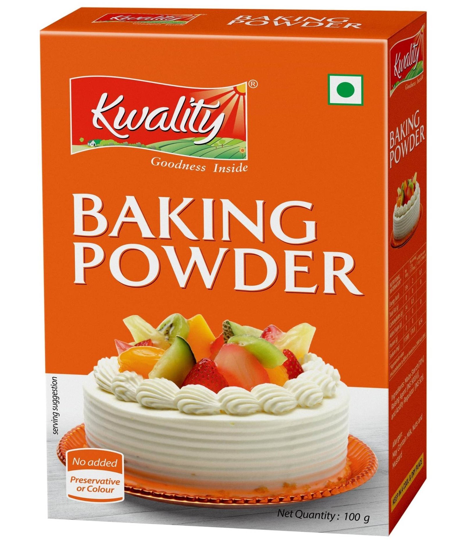uk81LBURtNGcL-1-1.jpg Kwality Baking Powder 100g | The Preferred Choice for Light and Fluffy Cakes | Pastries, Naans, Kulchas | Samosas, Dhoklas, and Cookies - Fast UK Delivery - Image 1
