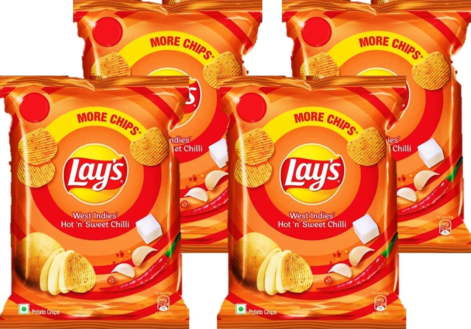 uk81MYYPbaU0L-1.jpg Lay's Potato Chips Hot 'N' Sweet Chilli 30G ( PACK OF 4 ) - Fast UK Delivery - Image 1