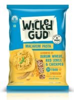 WickedGud 2X Fiber Macaroni Pasta | No Maida | Durum Wheat Semolina | Brown Rice | Red Lentils | Healthy Diet Pasta - 400gm - Fast UK Delivery