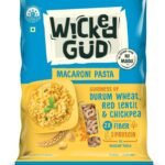 WickedGud 2X Fiber Macaroni Pasta | No Maida | Durum Wheat Semolina | Brown Rice | Red Lentils | Healthy Diet Pasta - 400gm - Fast UK Delivery